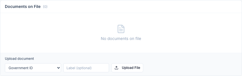 Documents on file — application uploads, hire-package documents, and onboarding-stage uploads consolidated on one record. Virus scan state, signed status, and uploader audit shown inline; tenant-isolated in S3 with role-gated downloads.